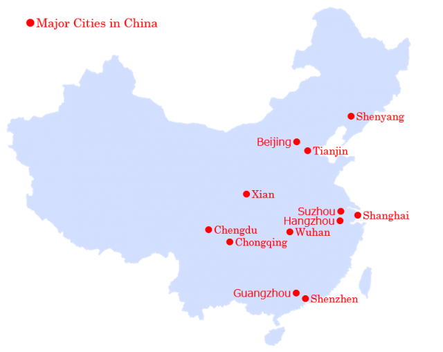 China Megacities Map | My XXX Hot Girl